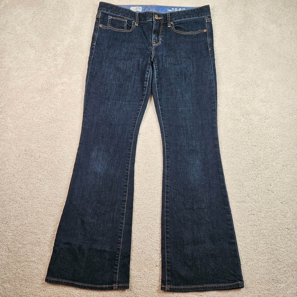 Gap 1969 Curvy Flare Womens 8A Dark Wash Stretch Denim Y2K Streetwear Normcore